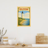 Delaware Vuurtoren Vintage Poster (Keuken)