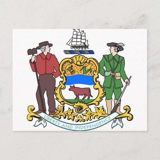 Delaware Wapenstilte Briefkaart (Voorkant)