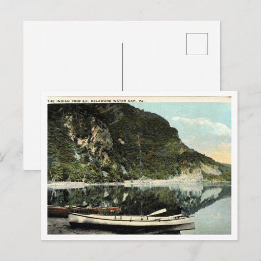 Delaware Water Gap, het Indische profiel 1924 Briefkaart (Voorkant / Achterkant)
