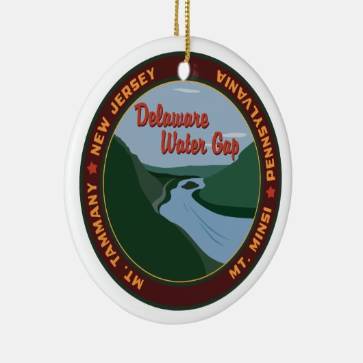 Delaware Water Gap Keramisch Ornament (Rechts)