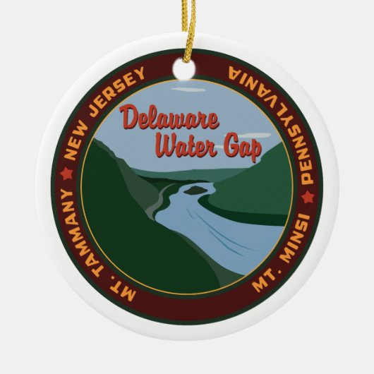 Delaware Water Gap Keramisch Ornament (Voorkant)