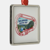 Delaware Water Gap Klimmen Carabiner Metalen Ornament (Rechts)