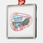 Delaware Water Gap Klimmen Carabiner Metalen Ornament (Links)