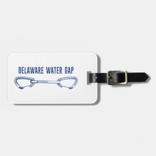 Delaware Water Gap Klimmen Quickdraw Bagagelabel (Voorkant horizontaal)
