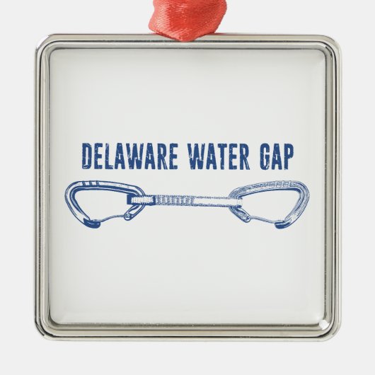 Delaware Water Gap Klimmen Quickdraw Metalen Ornament (Voorkant)