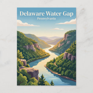Delaware Water Gap Pennsylvania Briefkaart