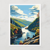Delaware Water Gap vintage reisillustratie Briefkaart (Voorkant)