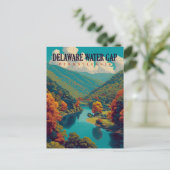 Delaware Water Gap Vintage Travel Briefkaart (Staand voorkant)