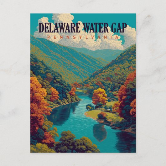 Delaware Water Gap Vintage Travel Briefkaart (Voorkant)