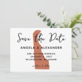 Delaware Wedding Terracotta Save The Date (Staand voorkant)