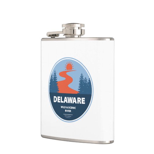 Delaware Wild en Schilderachtig rivier Heupfles (Links)