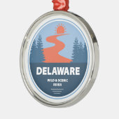 Delaware Wild en Schilderachtig rivier Metalen Ornament (Links)