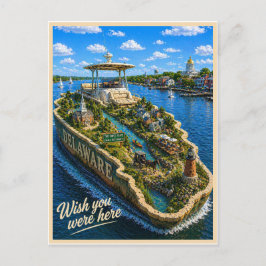 Delaware | Wish You Were Here | State Serie Briefkaart