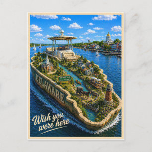 Delaware   Wish You Were Here   State Serie Briefkaart