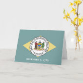 Delawarean Flag & Seal, Delaware Kaart (Gele Bloem)