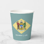 Delawarean Flag & Seal, Delaware Papieren Bekers (Voorkant)