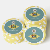Delawarean Flag & Seal, Delaware Poker Chips (Opstapeling)
