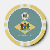Delawarean Flag & Seal, Delaware Poker Chips (Voorkant)