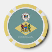 Delawarean Flag & Seal, Delaware Poker Chips (Achterkant)