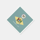 Delawarean Flag & Seal, Delaware Servet (Hoek)
