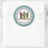 Delawarean Seal, Delaware Ronde Sticker (Tas)