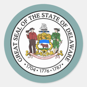 Delawarean Seal, Delaware Ronde Sticker