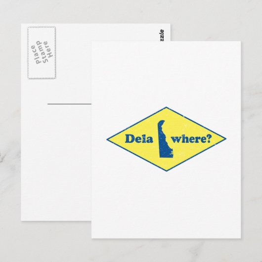 Delawhere?  Delaware Briefkaart (Voorkant / Achterkant)