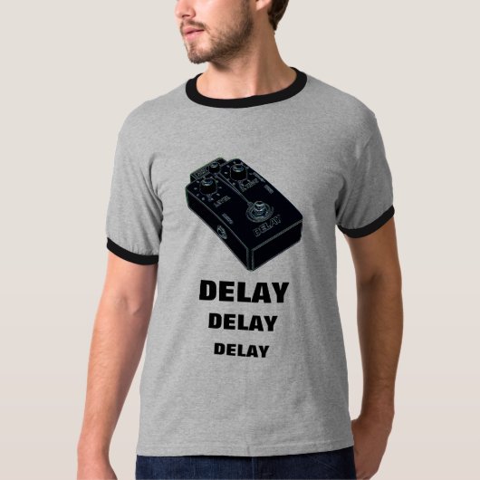 Delay Guitar Pedal Black 2 T-shirt (Voorkant)