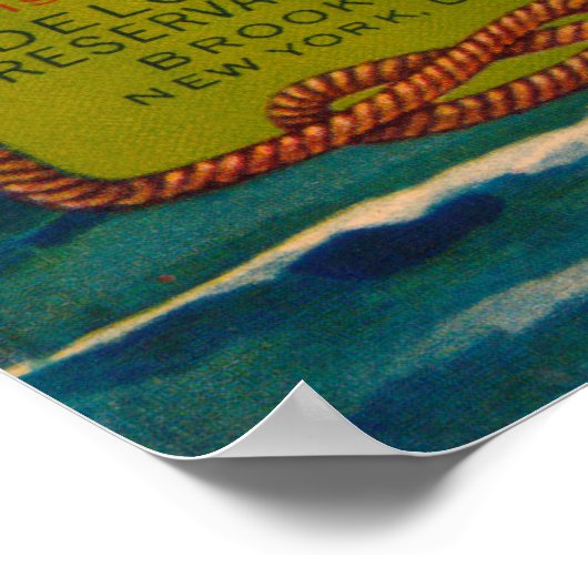 Delca Brand Salmon Label - Rood Poster (Hoek)