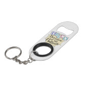 Delco bazaar van alle landen mini flessenopener (Voorkant Gekanteld)