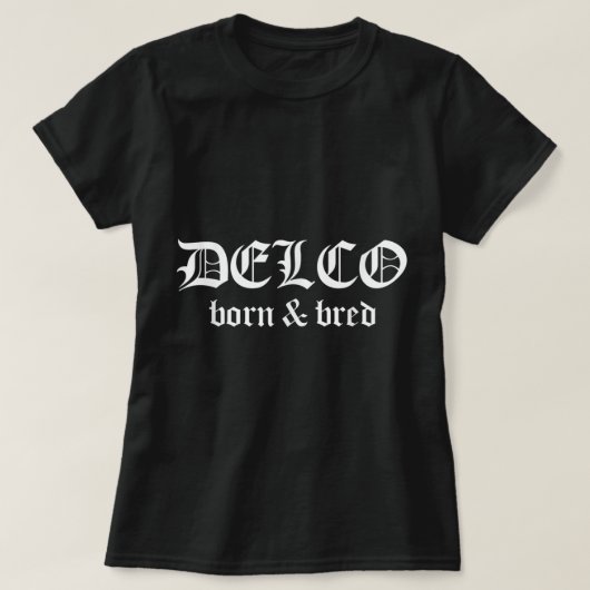 Delco Born en Bred Delaware County PA Delco Pride T-shirt (Design voorkant)