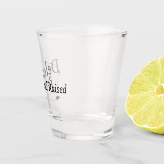 Delco Born en Raised Shot Glas (Rechts)