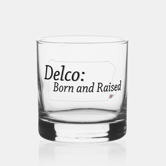Delco Born en Raised Whisky Glas (Voorkant)