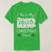 Delco Kerstgraafschap Xmas Lights Pennsylvania Fa T-shirt (Design voorkant)