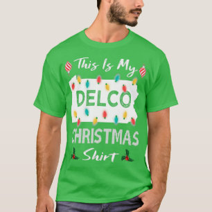 Delco Kerstgraafschap Xmas Lights Pennsylvania Fa T-shirt