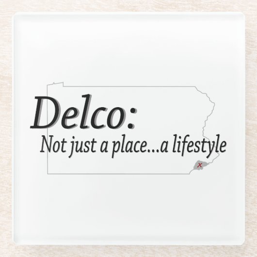 Delco Lifestyle Glazen Onderzetter (Voorkant)
