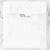 Delco Lifestyle Vierkante Sticker (Tas)