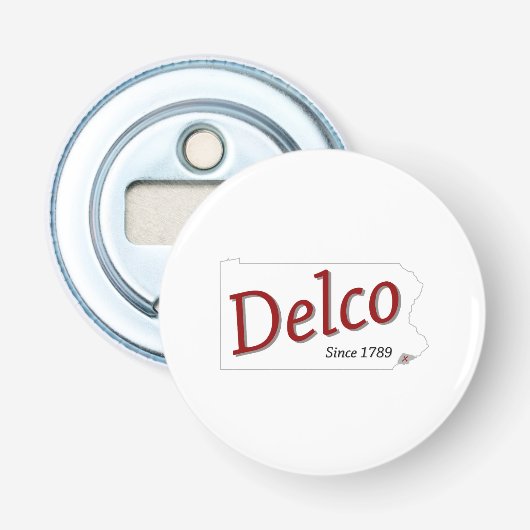 DELCO (R) sinds 1789 Button Flesopener (Voorkant)