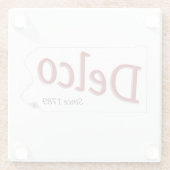 DELCO (R) sinds 1789 Glazen Onderzetter (Achterkant)