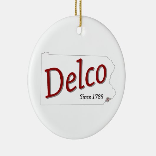 DELCO (R) sinds 1789 Keramisch Ornament (Rechts)