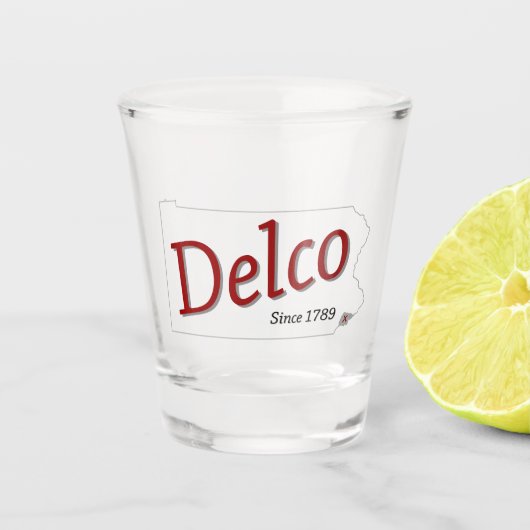 DELCO (R) sinds 1789 Shot Glas (Voorkant)