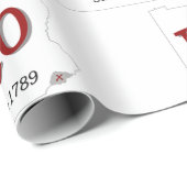 Delco sinds 1789 rood zwart en grijs cadeaupapier (Rol Hoek)