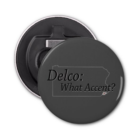 Delco - Wat voor ongeluk? Button Flesopener (Voorkant)