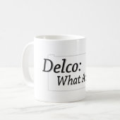 Delco - Wat voor ongeluk? Koffiemok (Voorkant links)