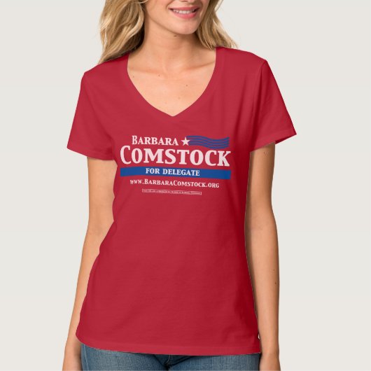 Delegate Barbara Comstock Shirt (Rood), voor de vr (Voorkant)