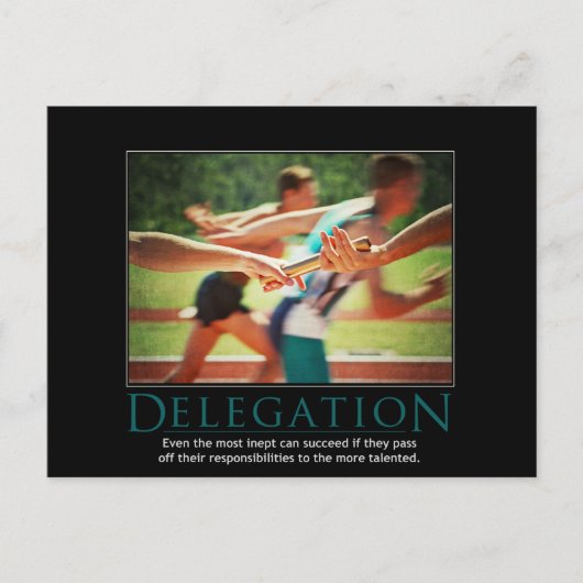Delegatie-demotiverend Briefkaart (Voorkant)