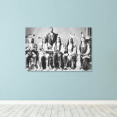 Delegatie van Sioux-chefs onder leiding van Red Cl Canvas Afdruk (Insitu (Houten vloer))