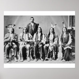 Delegatie van Sioux-chefs onder leiding van Red Cl Poster