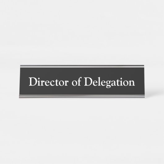 delegatiedirecteur; bureau naambordje (Voorkant)