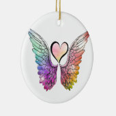 Delen - Angel Wings en Heart Keramisch Ornament (Rechts)